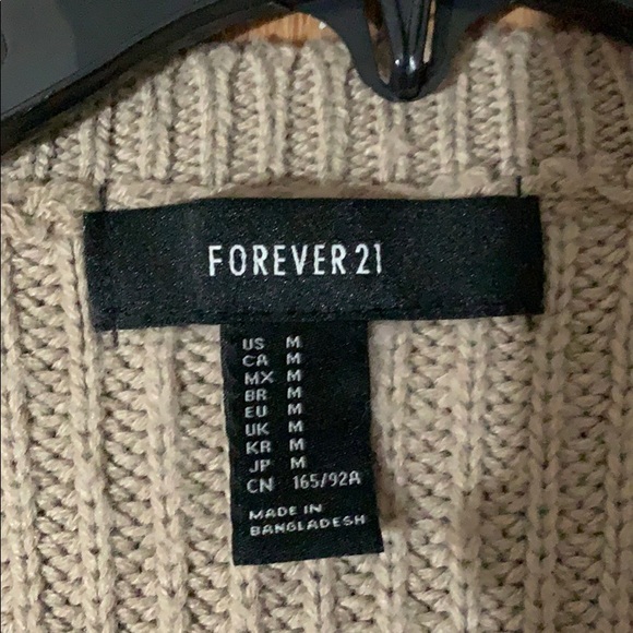 Forever 21 tan crop top sweater - Picture 3 of 4